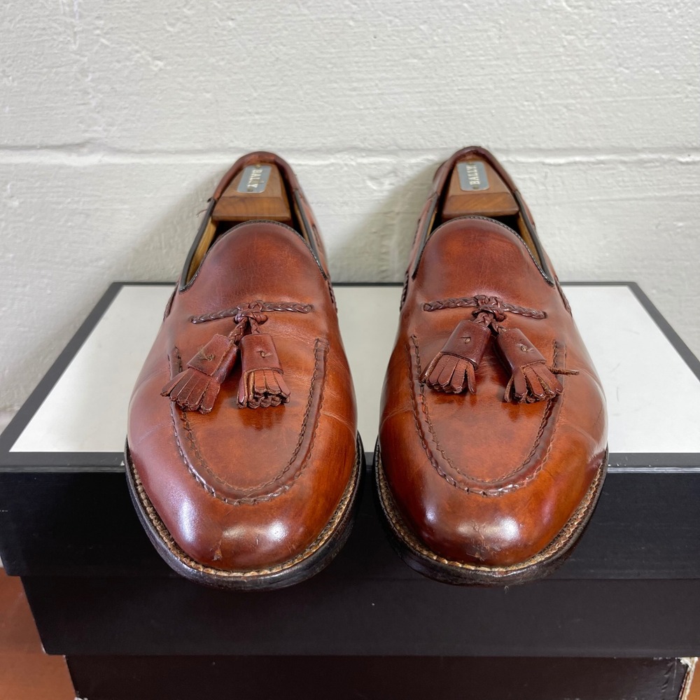 Allen Edmonds Brookwood 4847 Brown Leather Kiltie Tassel Loafers Men's 9.5 C